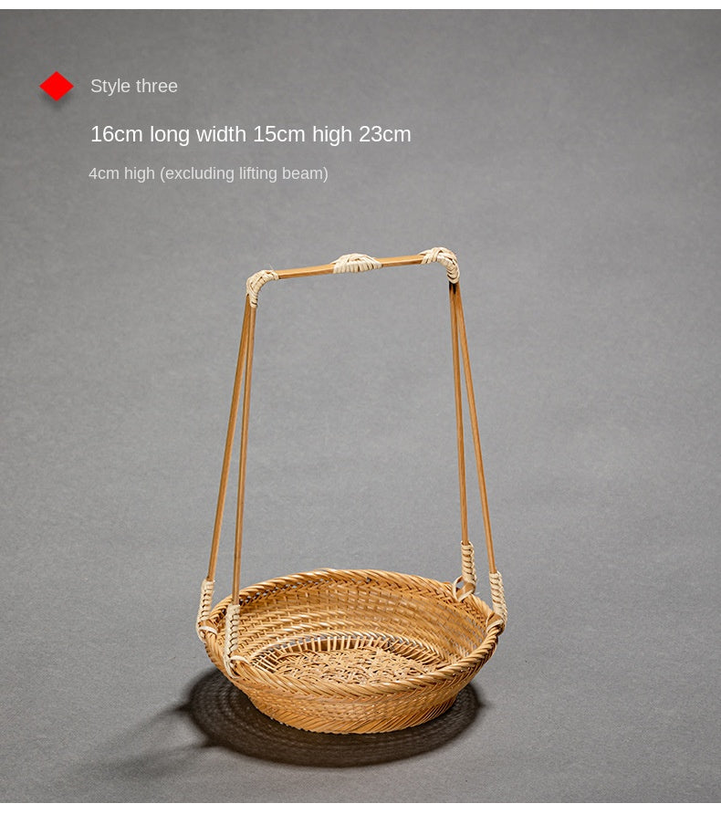 Bamboo Woven Storage Basket with Lid