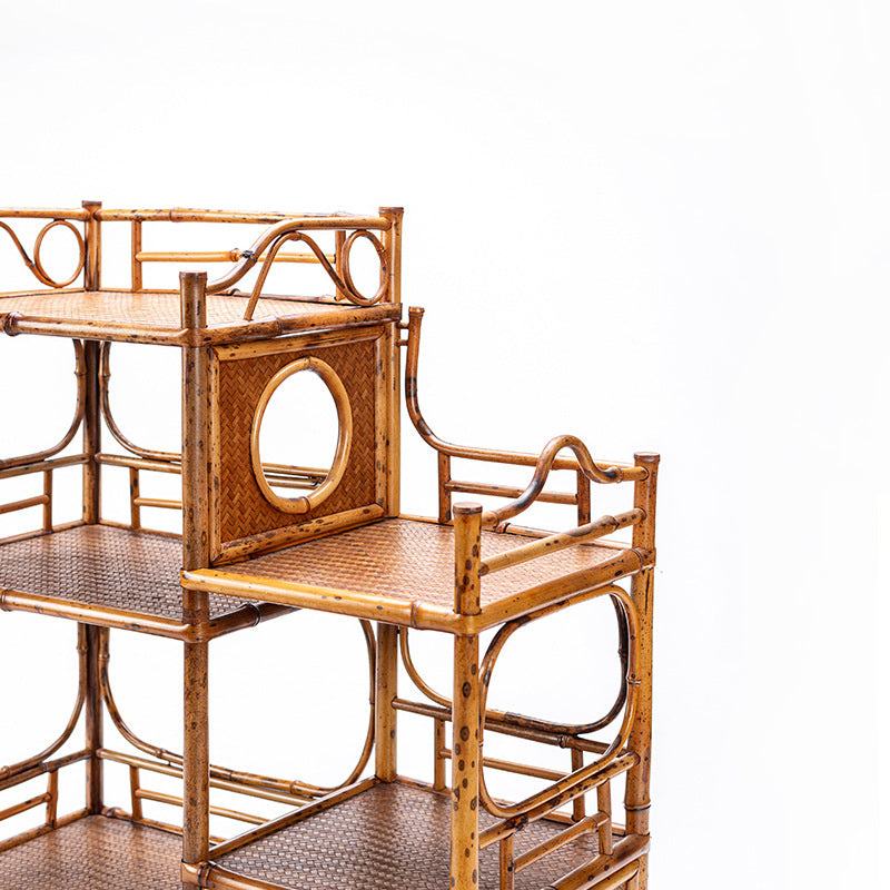 Handmade Bamboo Tea Shelf Curio Stand