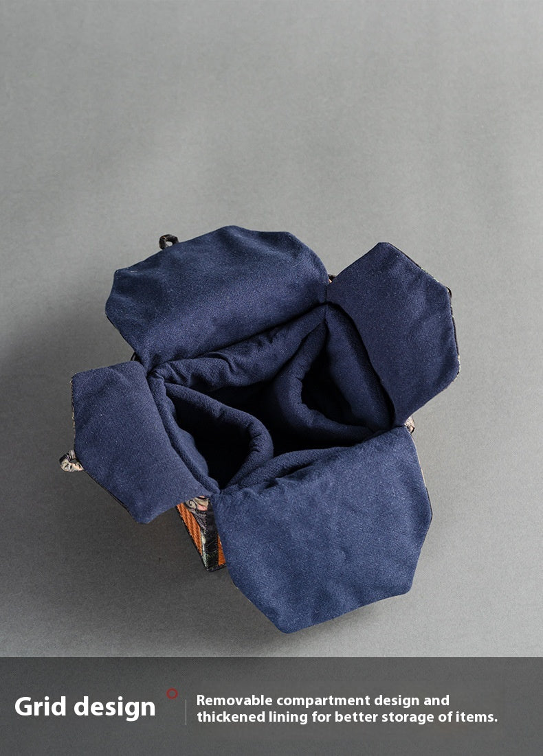 Chinese-Style Portable Bamboo Storage Bag