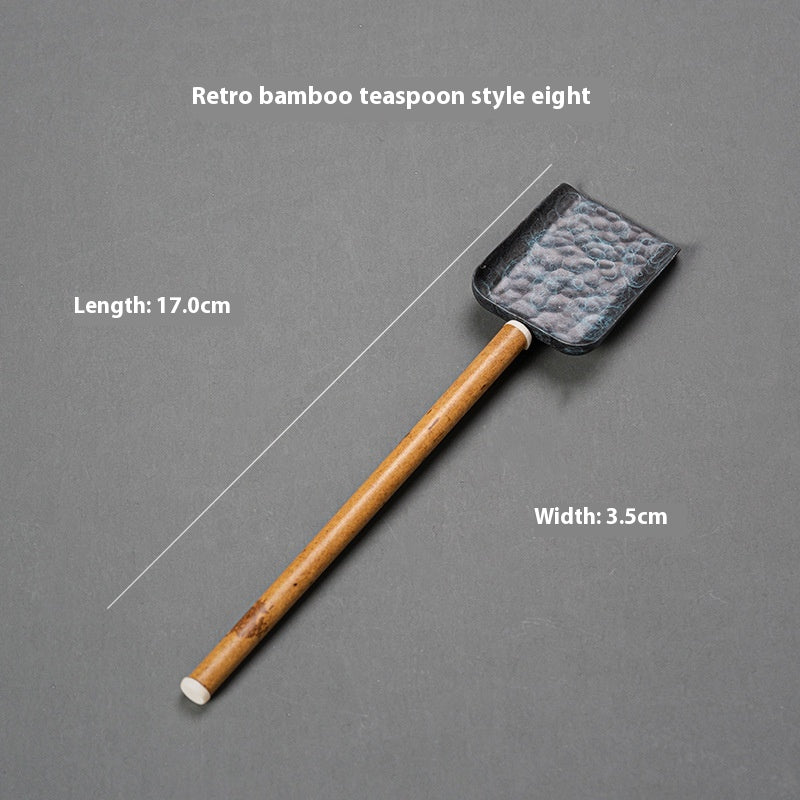 Tea Spoon Single Piece Yunfei Hammered Copper Tea Scoop