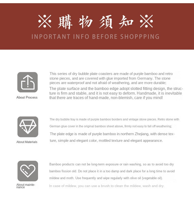 Natural Cliff Dry Pour Bamboo Edge