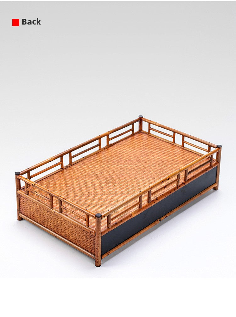 Bamboo mat storage tray