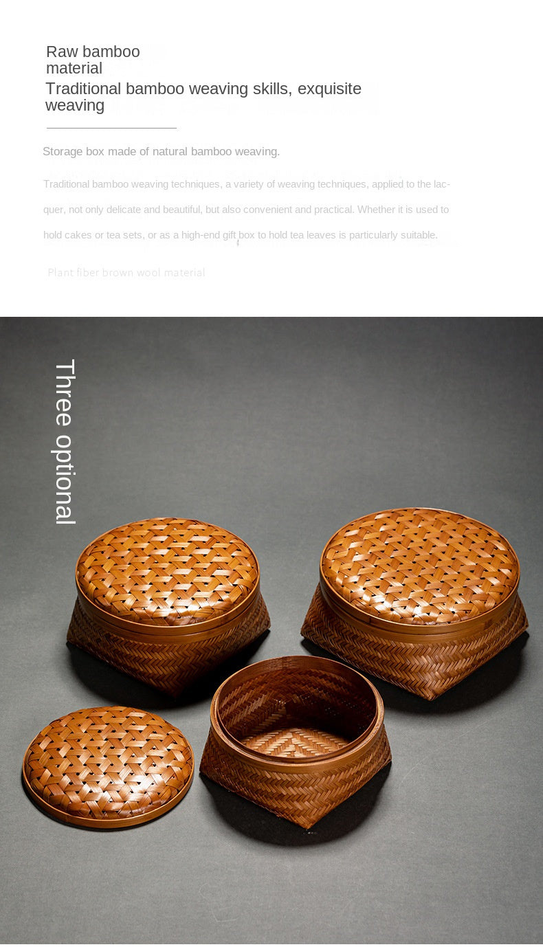 Bamboo Tea Set Storage Box