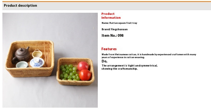 Rattan Woven Fruit Basket