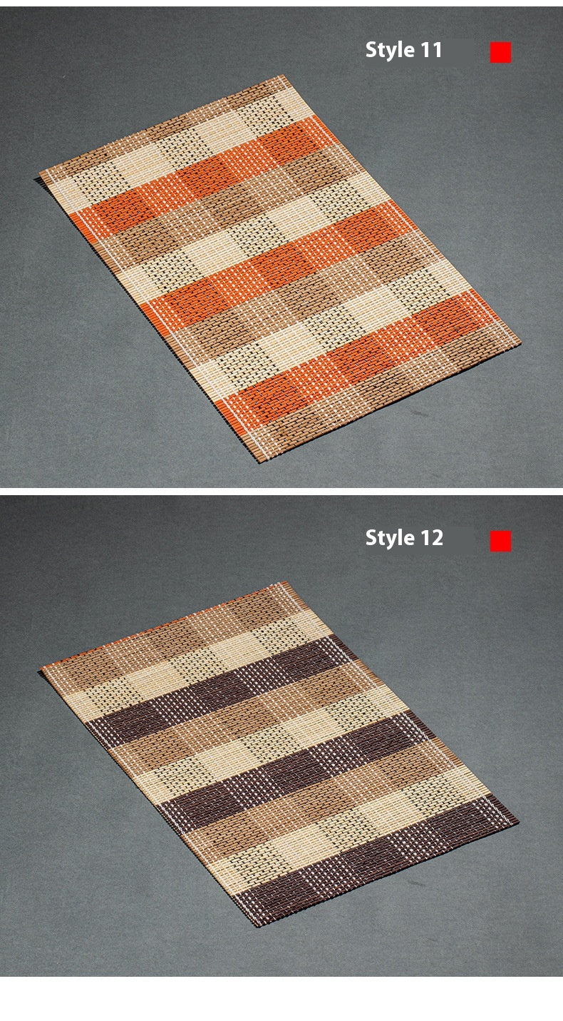 Colorful bamboo mat
