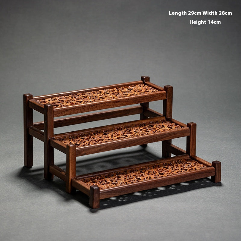 Walnut Black Walnut Solid Wood Antique Shelf