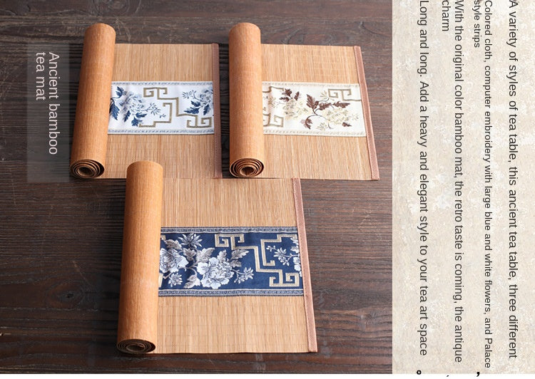 Chinese Ancient Bamboo Tea Mat