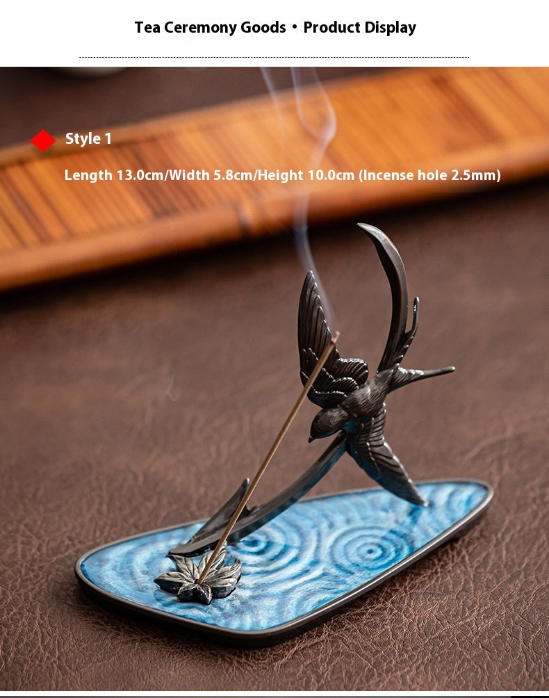 European Retro Zinc Alloy Incense Holder