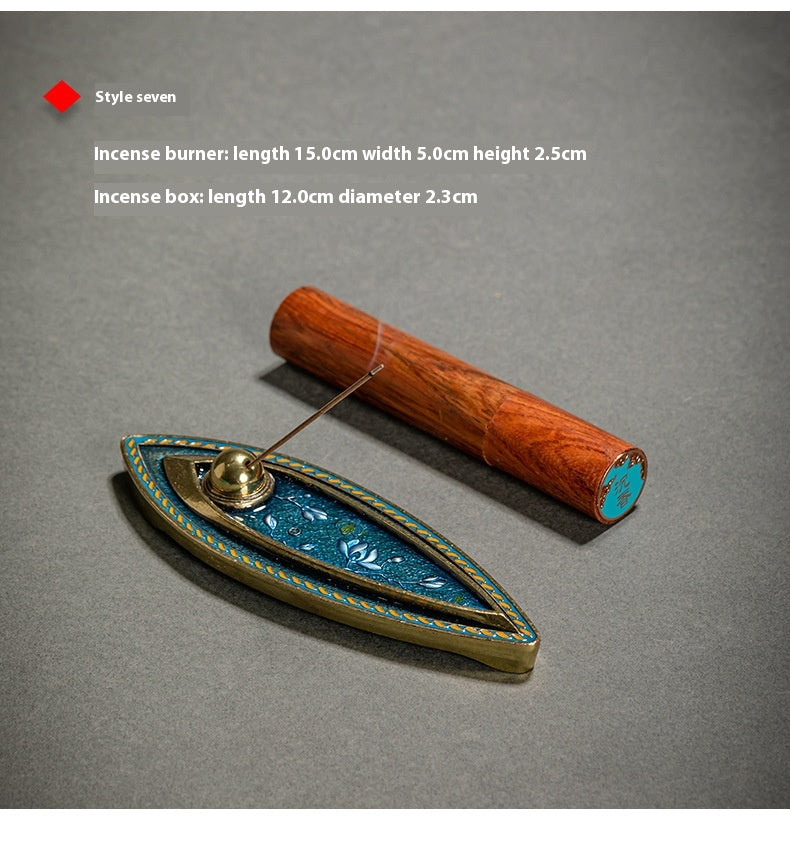 European Retro Zinc Alloy Incense Holder