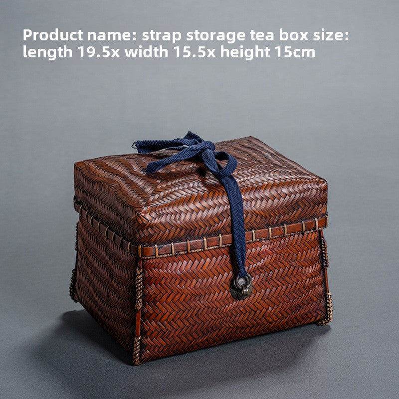 Bamboo tea set storage box