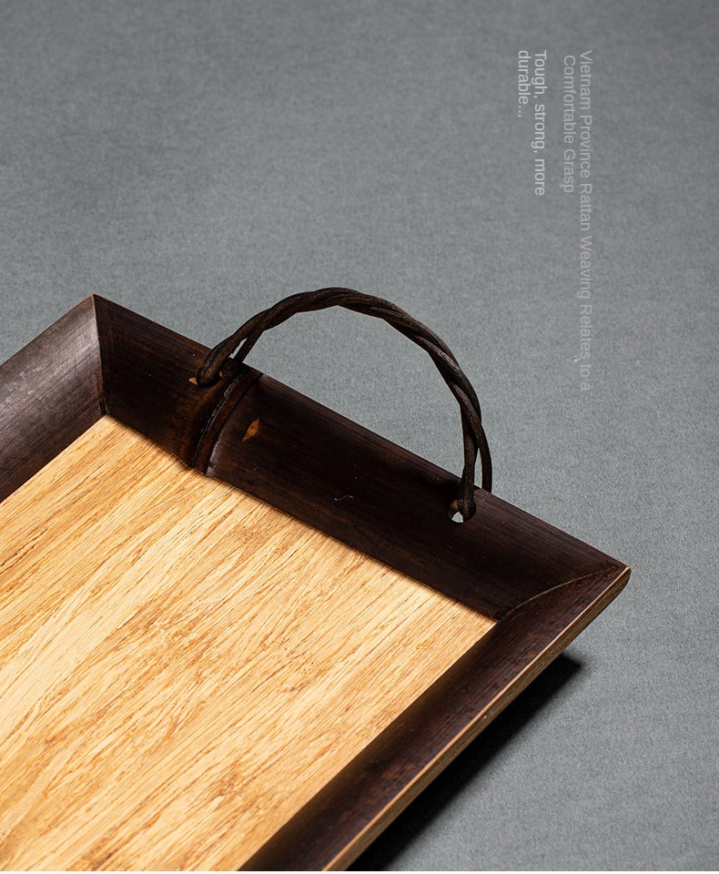 Old Coal Bamboo Tea Tray