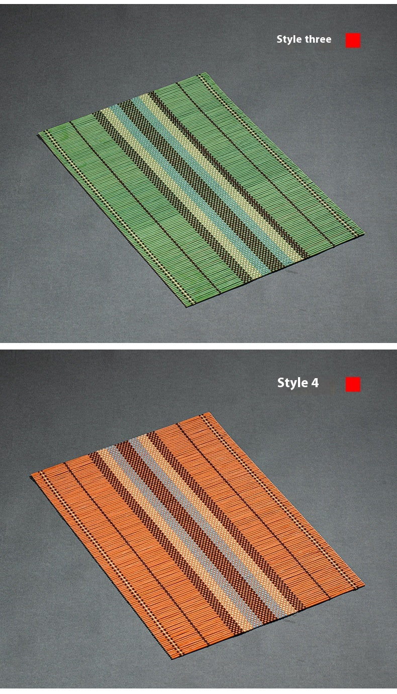 Colorful bamboo mat