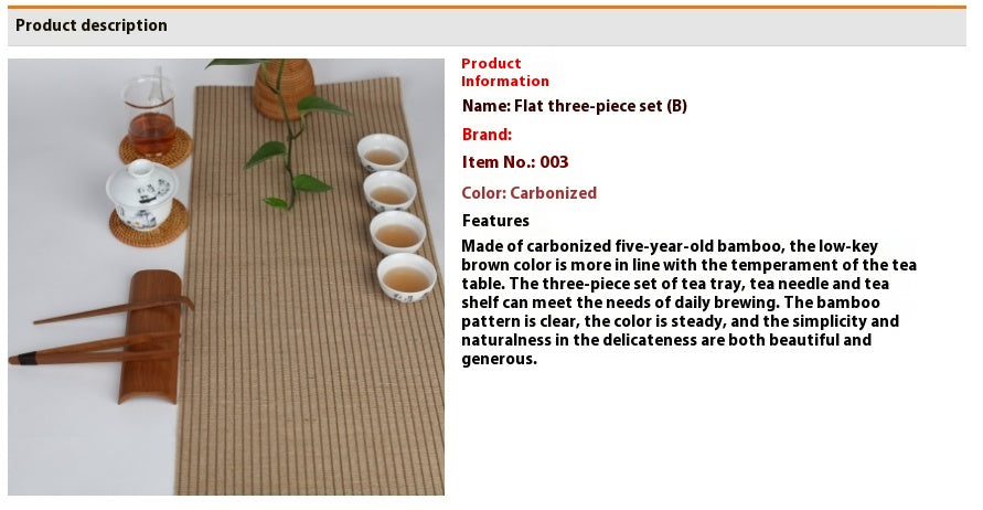 Bamboo Six Items Set Tea Spoon