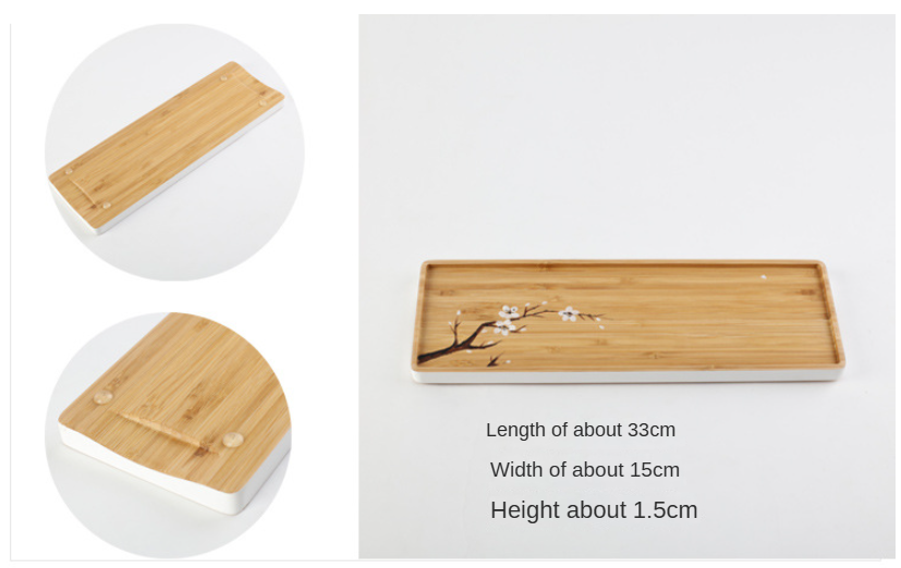 Rectangular Bamboo Tea Tray