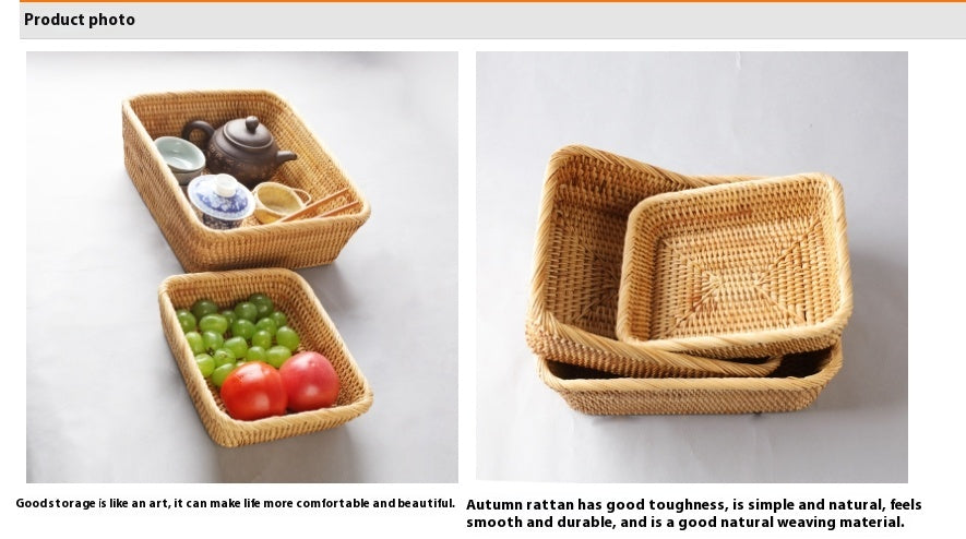 Rattan Woven Fruit Basket