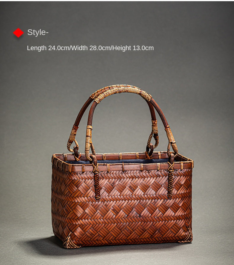 Bamboo Woven Handbag