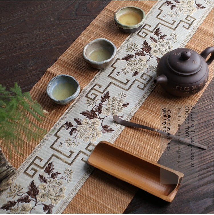 Chinese Ancient Bamboo Tea Mat