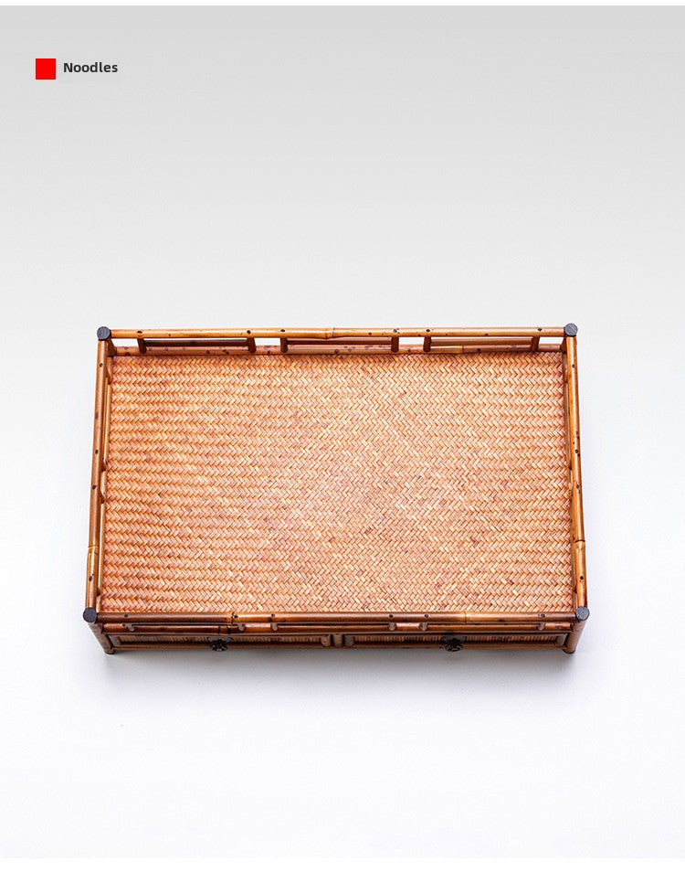 Bamboo mat storage tray