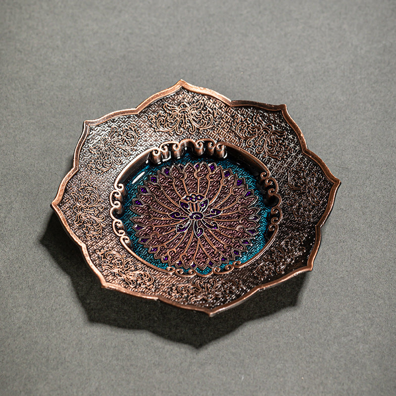 Enamel Japanese Style Metal Tea Cup Coaster