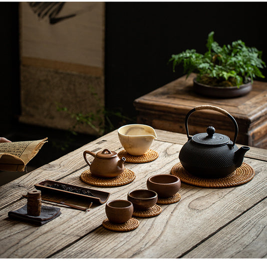 Rattan Woven Coaster Pot