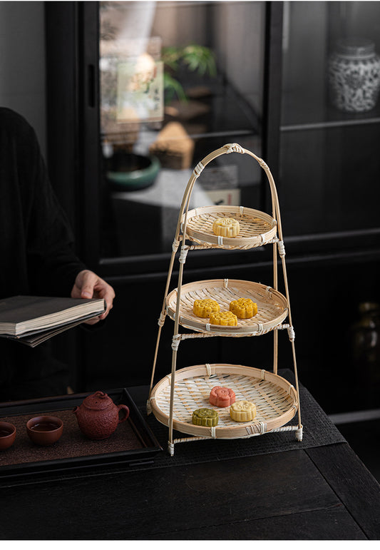 Small bamboo-woven baskets