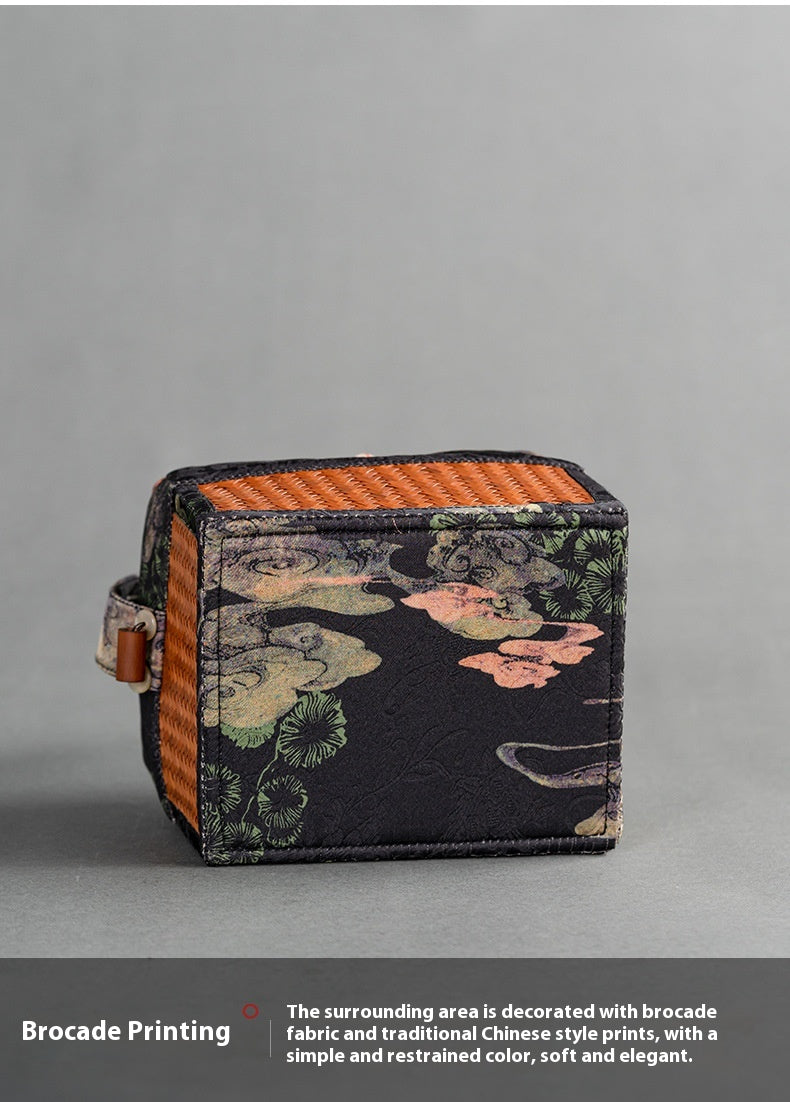 Chinese-Style Portable Bamboo Storage Bag