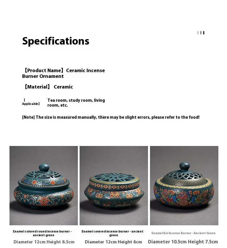 Chinese Style Incense Coil Aromatherapy Furnace Incense Holder