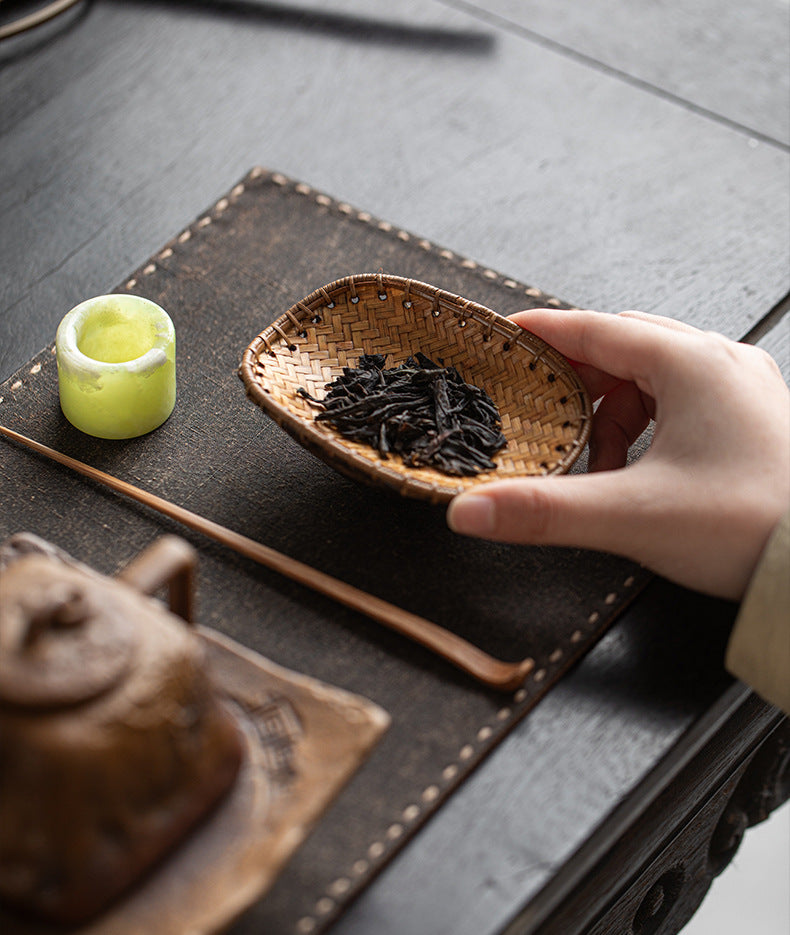 精巧な手作りの禅竹茶杓