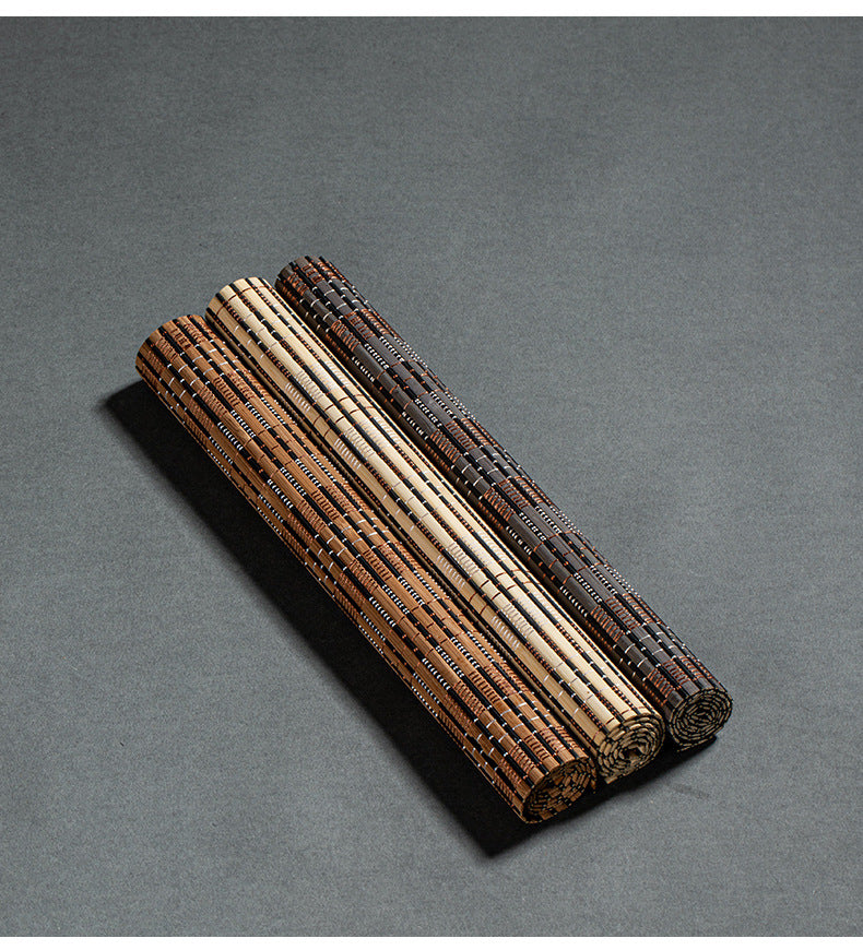 Colorful bamboo mat