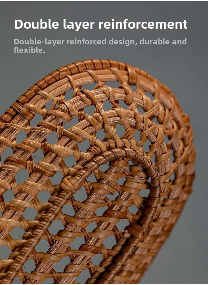 Rattan Tea Cake Tray Chinese Zen Hollow Saucer