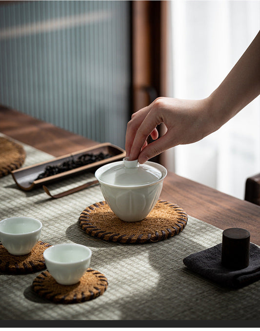 Coconut Palm Coaster Tea Mat Thickened Bristle Mat