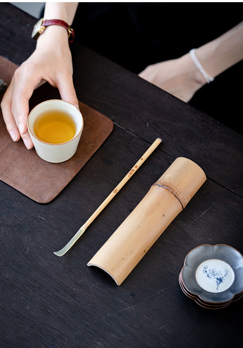 Ox Horn Tea Scoop Long Handle Matcha Spoon