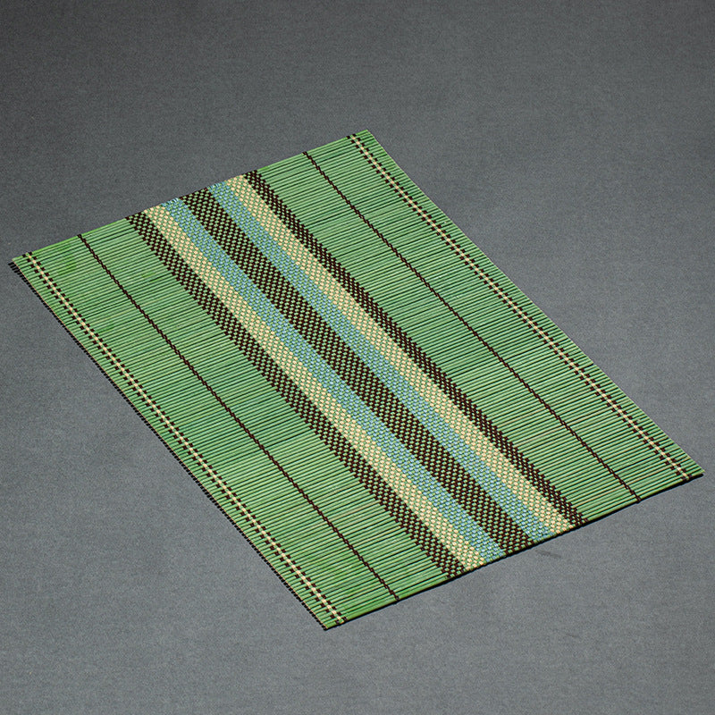 Colorful bamboo mat