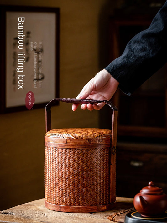 Japanese Retro Handmade Bamboo Basket