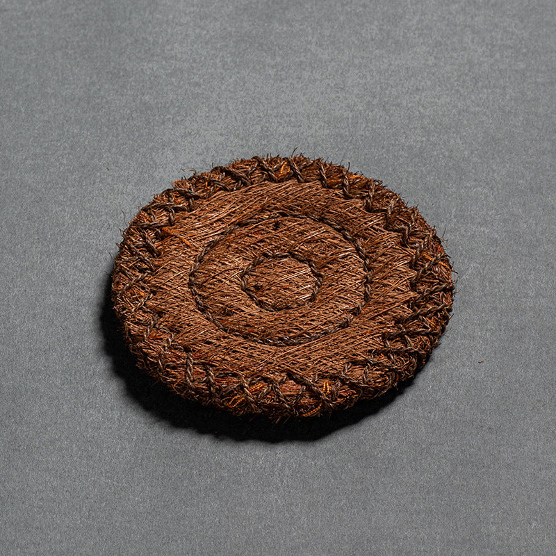 Brown Silk Tea Mat
