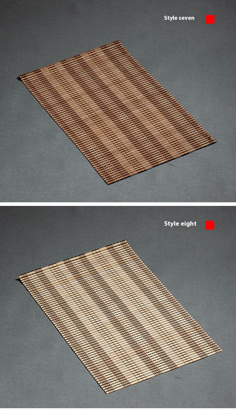 Colorful bamboo mat