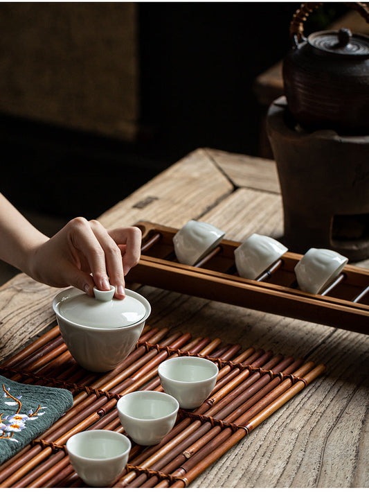 Bamboo Multi-Grid Cup Holder