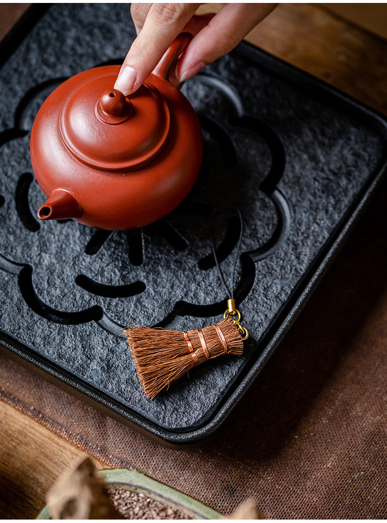 Brown Hair Tea Set Brush