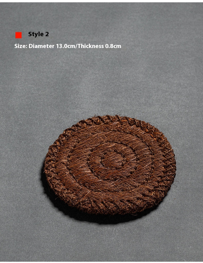Brown Silk Tea Mat