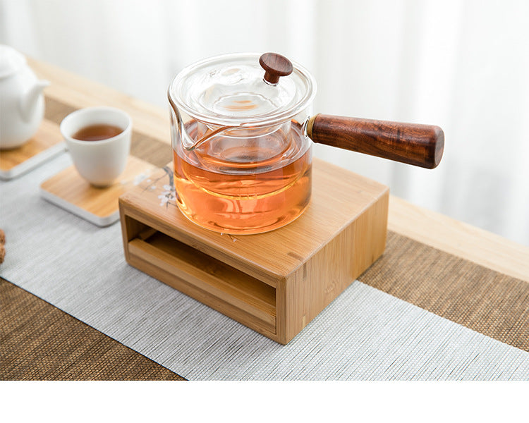 Bamboo Base Tea Warmer Candle Heater