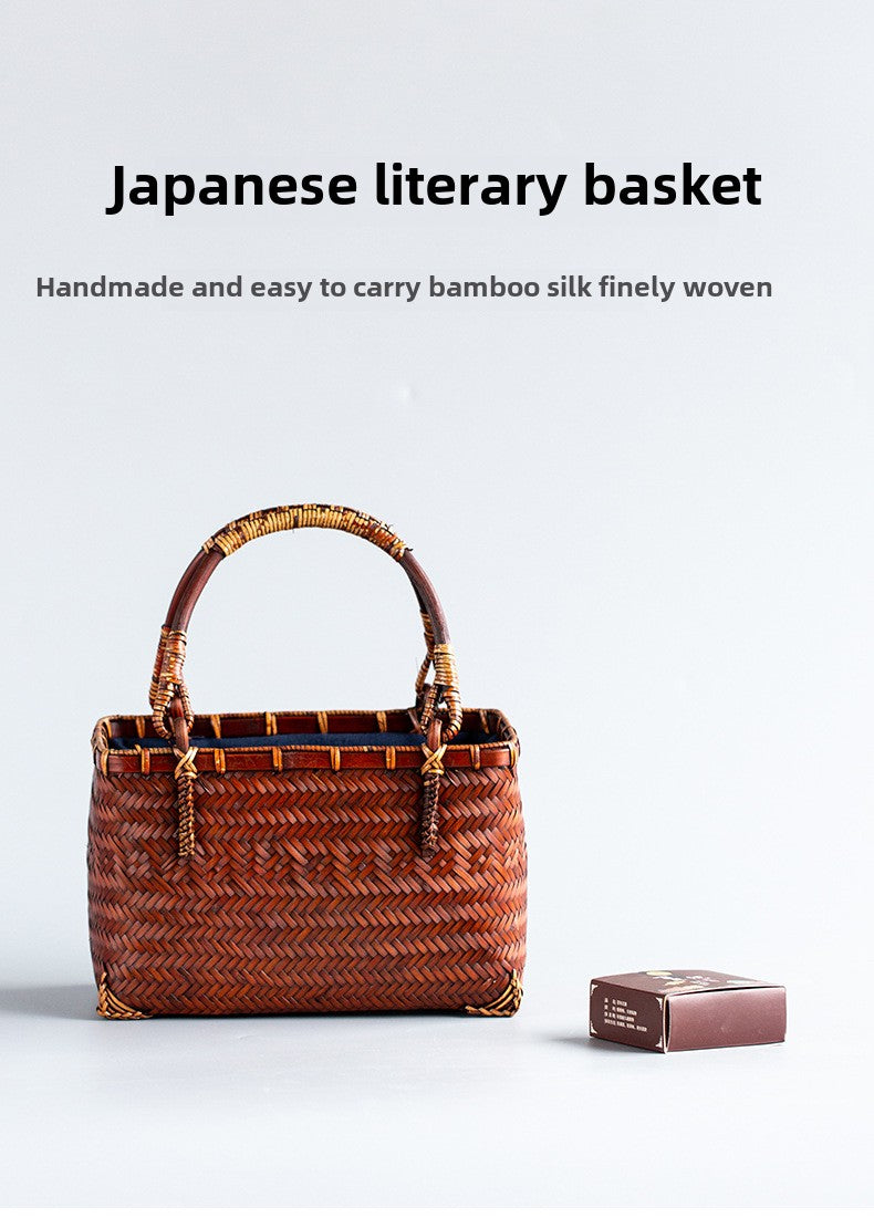 Japanese Style Handmade Retro Mini Bamboo Bag
