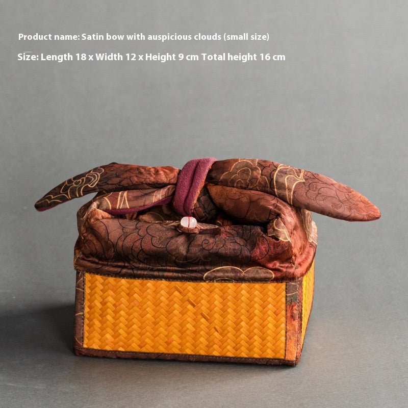 Chinese-Style Portable Bamboo Storage Bag