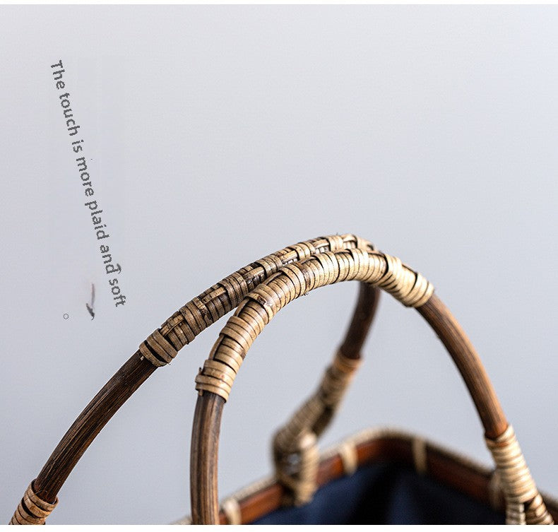 Japanese Style Handmade Retro Mini Bamboo Bag