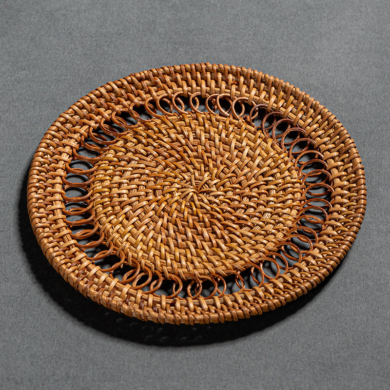 Chinese style creative rattan coaster