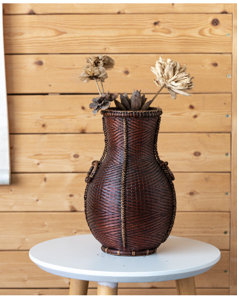 Handmade Bamboo Woven Vase