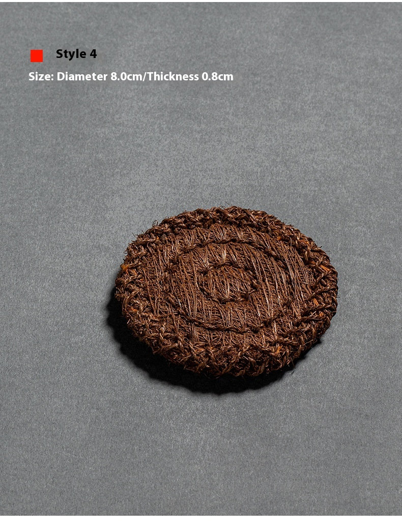 Brown Silk Tea Mat