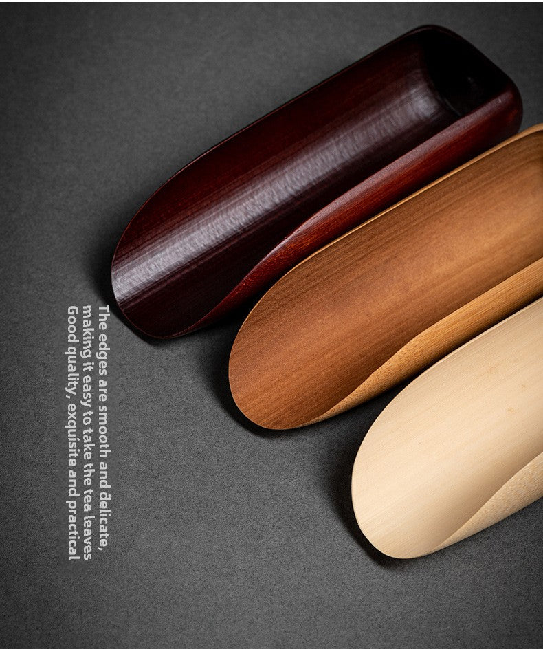 Old-fashioned bamboo tea spoon