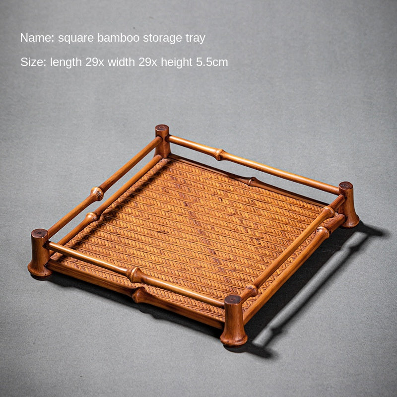Bamboo Tea Set Storage Tray