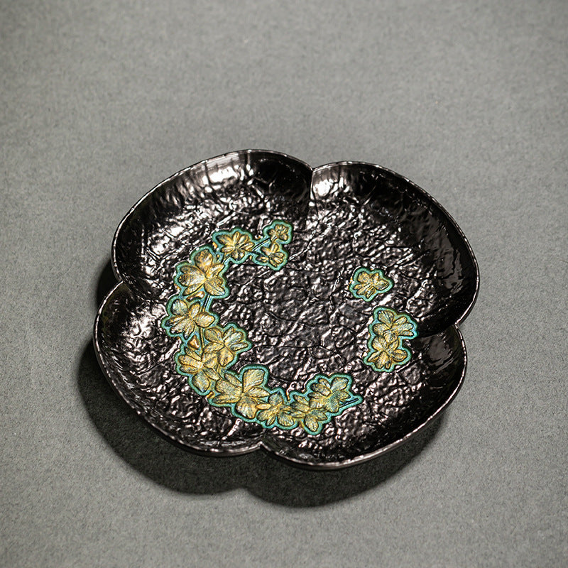 Enamel Japanese Style Metal Tea Cup Coaster