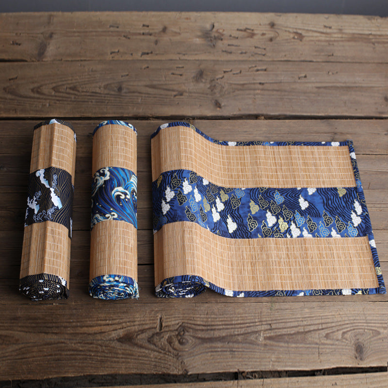 Chinese Retro Bamboo Tea Mat